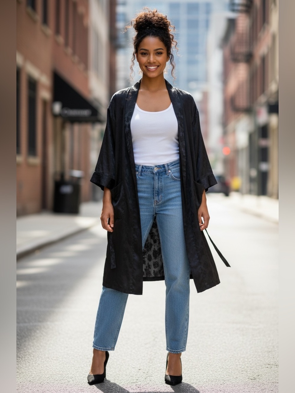 Christian Dior Black Vintage  Duster